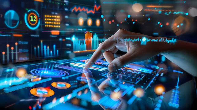 Analytic diagram of online market promotion strategy on digital advertising platform via social media - a digital marketing technology solution for online businesses. illustration wallpaeper