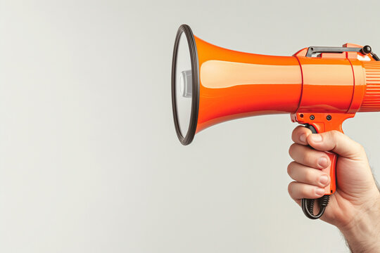 &ldquo;Voice Amplified: Handheld Megaphone Announcement&rdquo;