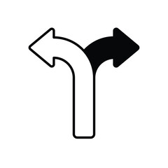 Two Way vector icon