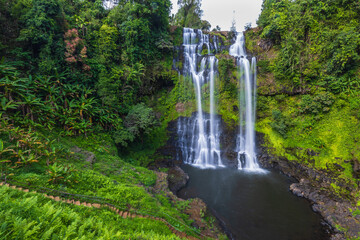 Tad Yueang Waterfall, Beautiful waterfall in southern of Laos, Champasak  province, Laos.