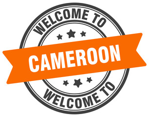 Obraz premium Welcome to Cameroon stamp. Cameroon round sign
