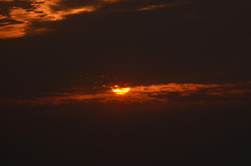 The sun is setting. with the beautiful last light
