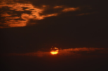 The sun is setting. with the beautiful last light