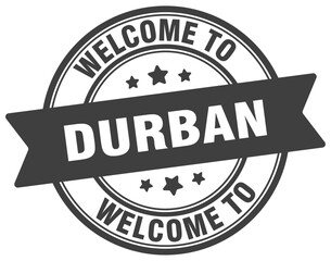 Welcome to Durban stamp. Durban round sign