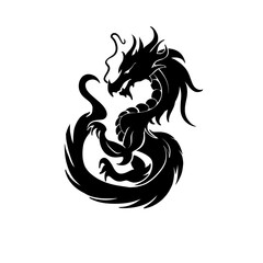 Dragon silhouette vector illustration