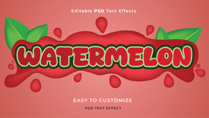 Watermelon Text Style Effect