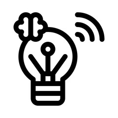 creative thinking line icon