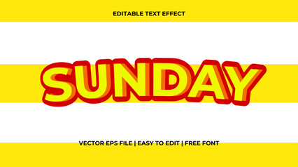 Editable custom 3D bold text effect template