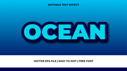Editable custom 3D bold text effect template