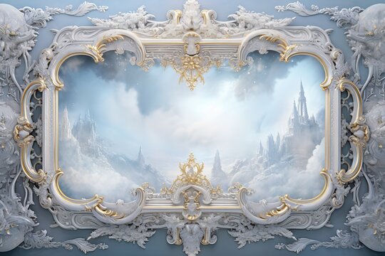 European Ceiling Wallpaper European 3D blue sky ceiling ceiling muralswall mural wallpaper