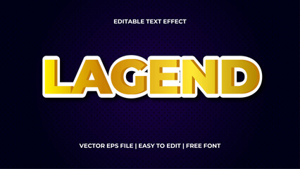 Editable custom 3D bold text effect template