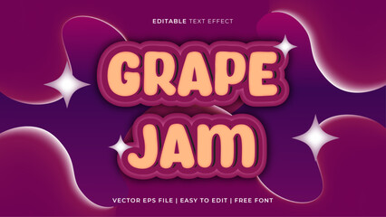 Editable text effects template design with fruits theme and cheerful colors