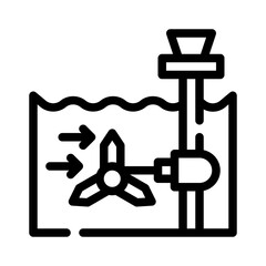 tidal power line icon