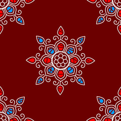 Seamless floral illustrations features intricate patterns and bold colors, perfect for enhancing digital and print designs. Ideal for use in textiles, wallpapers, packaging, and branding materials etc