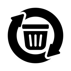 dustbin glyph icon