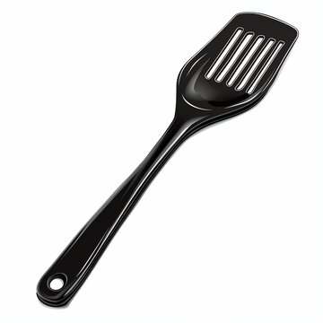 recommend clip art: A spatula clipart, kitchen tool element, vector illustration, black, isolated on white background