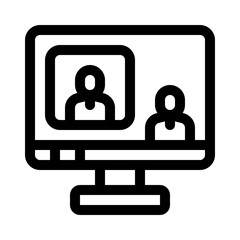 video conference line icon
