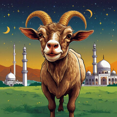 Generate an illustration for Bakra Eid 