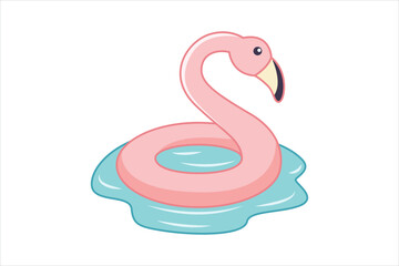 Summer Time Flat Sticker Design