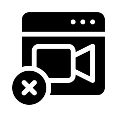 no video glyph icon