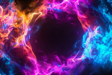 Fototapeta premium A colorful fire background with a black background.