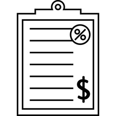 Fototapeta premium Comission Line Icon