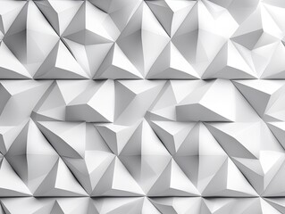 White shaded abstract geometric pattern. Origami paper style.