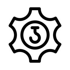 gear line icon