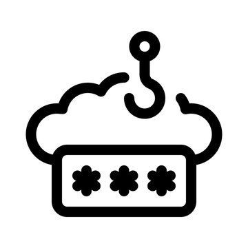 password phishing cloud hook icon clip art preview