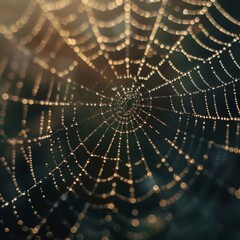 Intricate Spider Web Close-Up