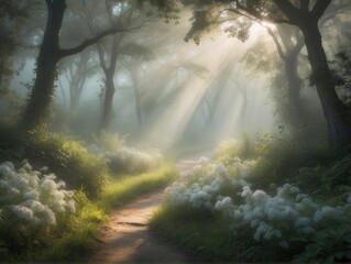 morning in the forest