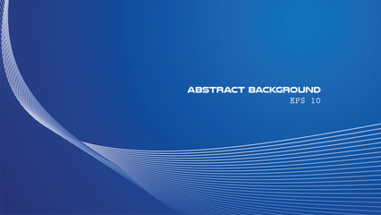 Blue abstract gradient background with curve line for backdrop or presentation
