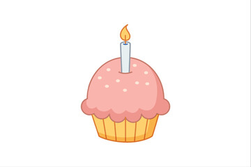 Birthday Party Flat Sticker Design