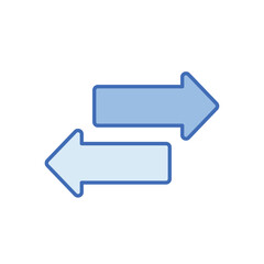 Opposite Arrows vector icon