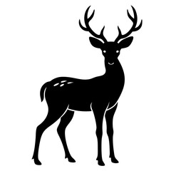 deer icon silhouette vector illustration