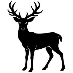 deer icon silhouette vector illustration