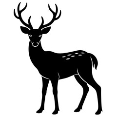 deer icon silhouette vector illustration