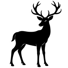 deer icon silhouette vector illustration