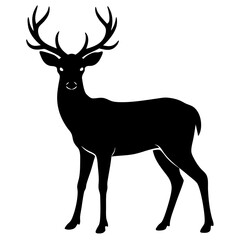 deer icon silhouette vector illustration
