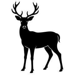 deer icon silhouette vector illustration