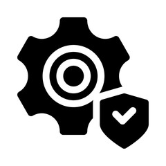 secure glyph icon