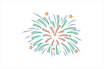 Birthday Party Flat Sticker Design