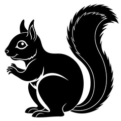 squirrel vector art illustration  