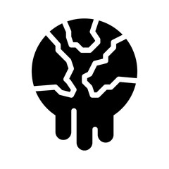 global warming glyph icon