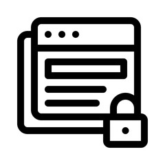 web security line icon