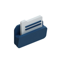 3D Isometric Folder Icon