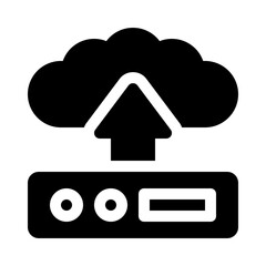 cloud computing glyph icon