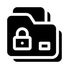 data protection glyph icon
