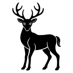 deer silhouette vector illustration