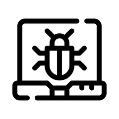 bug line icon